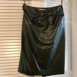 Valentino leather skirt